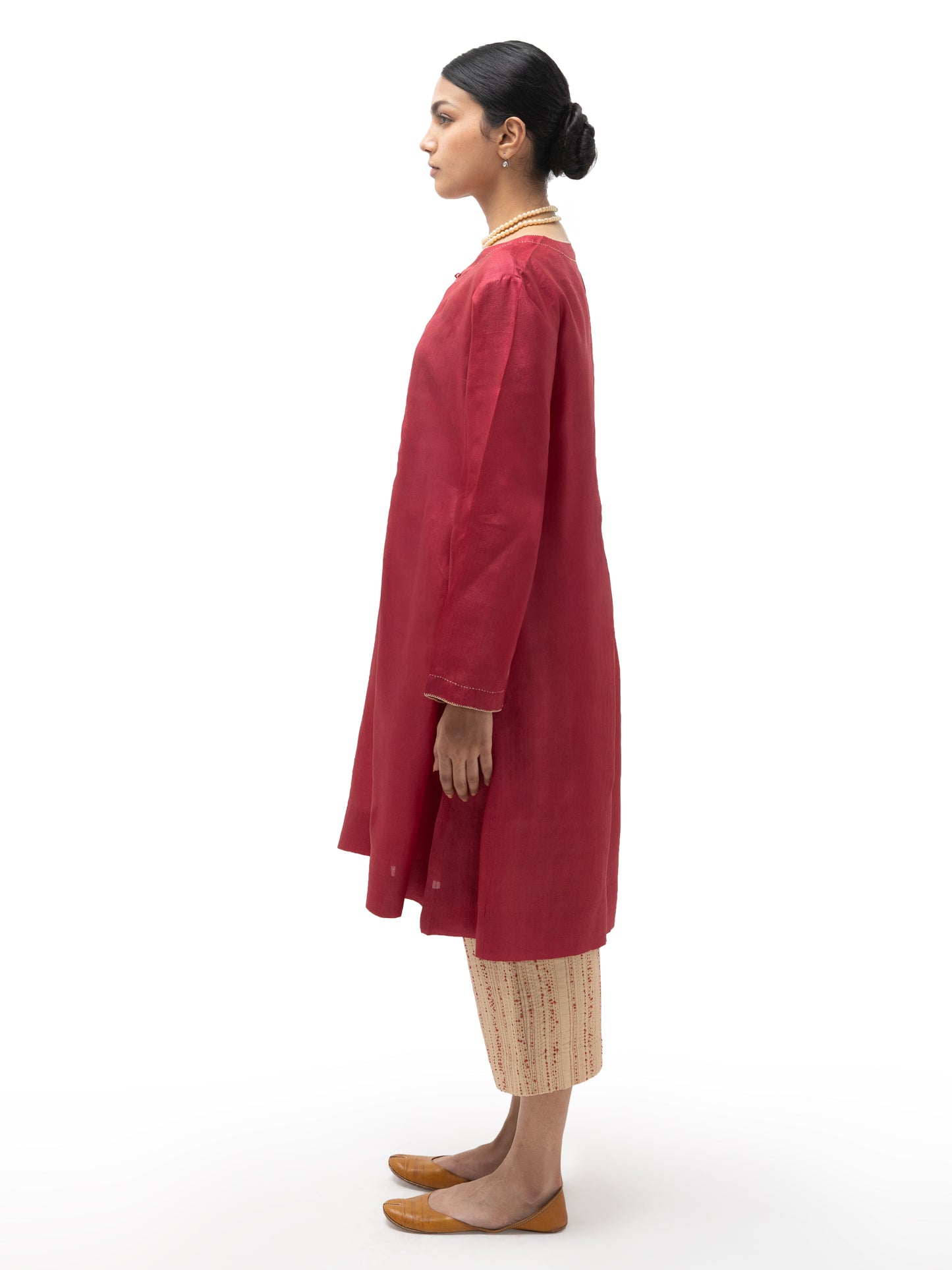 Hand Embroidered Silk Frong Tunic