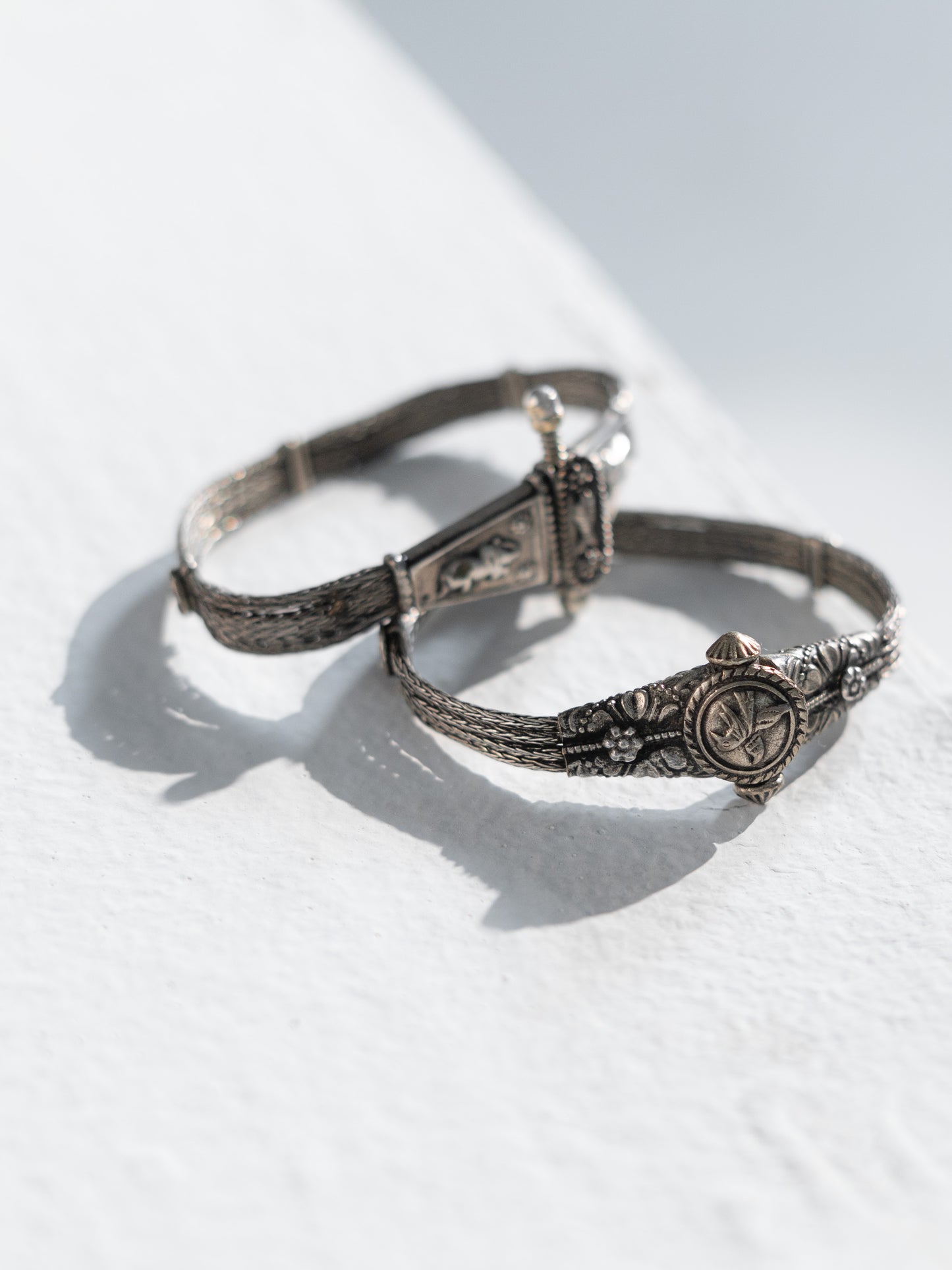 German Silver Handmade Bracelets (Set of Two) – Revived Old Piece
