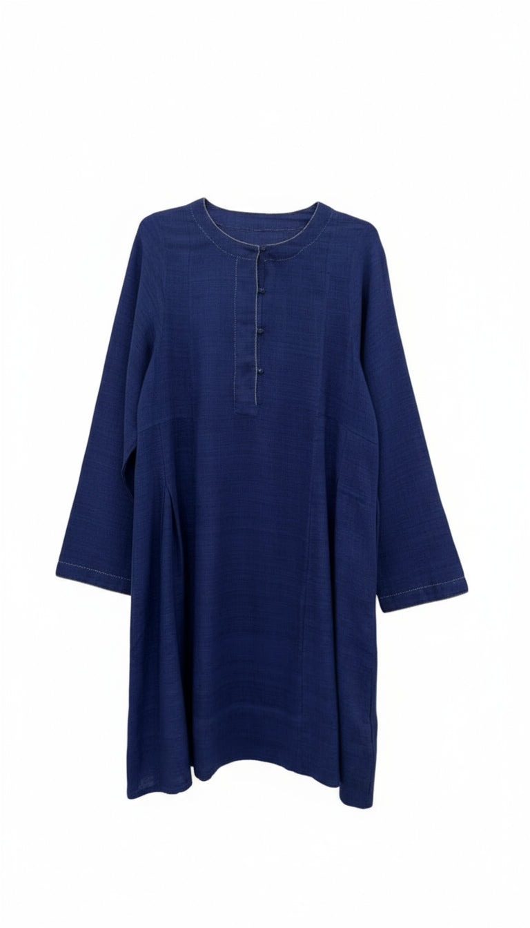 Hand Embroidered Gicha Silk Flared Tunic