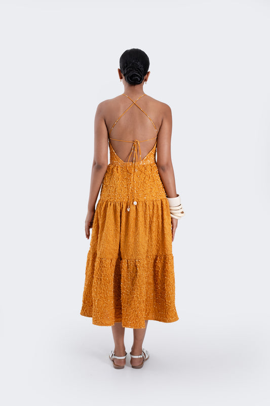 Marigold Delicate Tie-back Dress