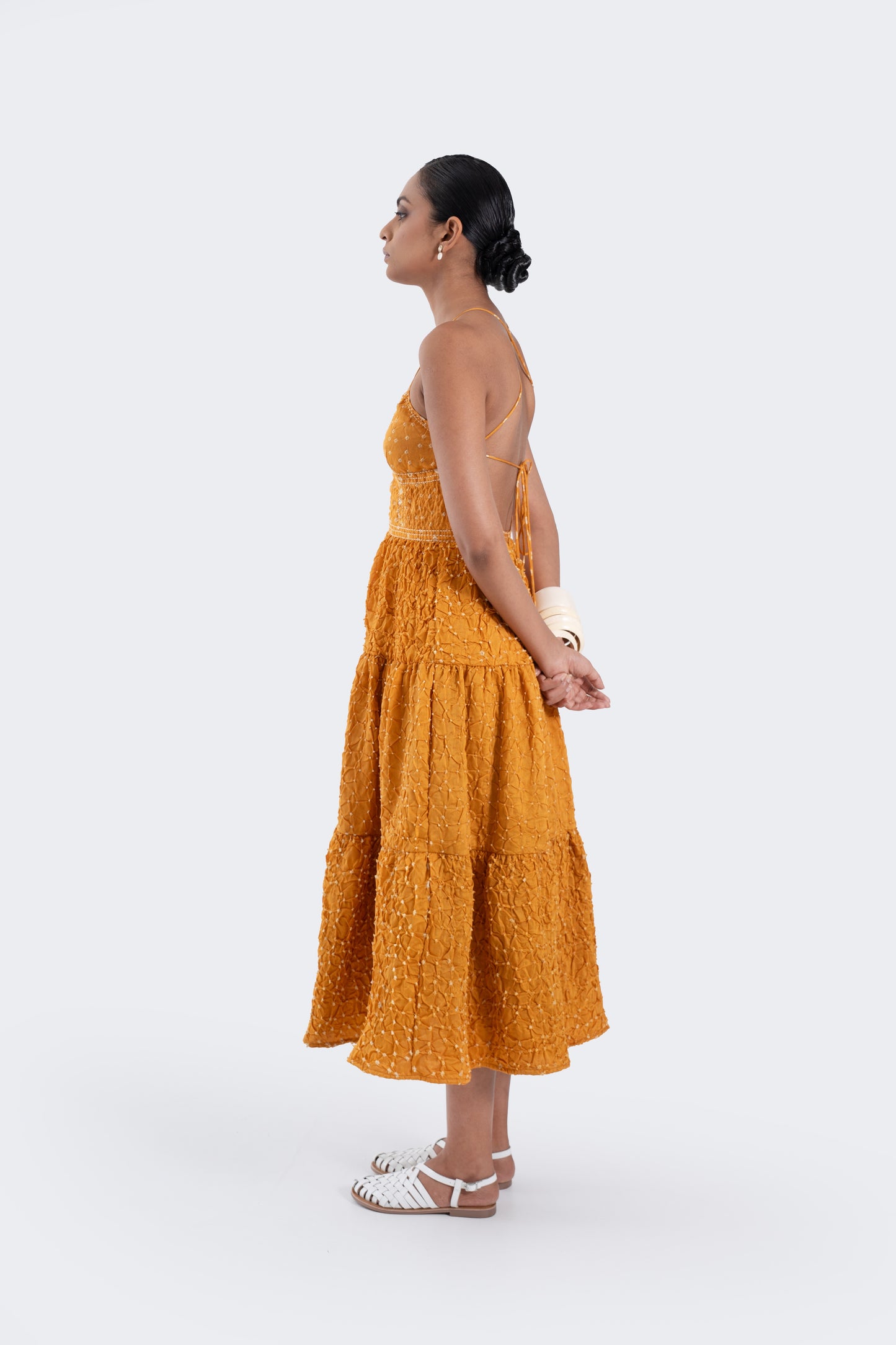 Marigold Delicate Tie-back Dress
