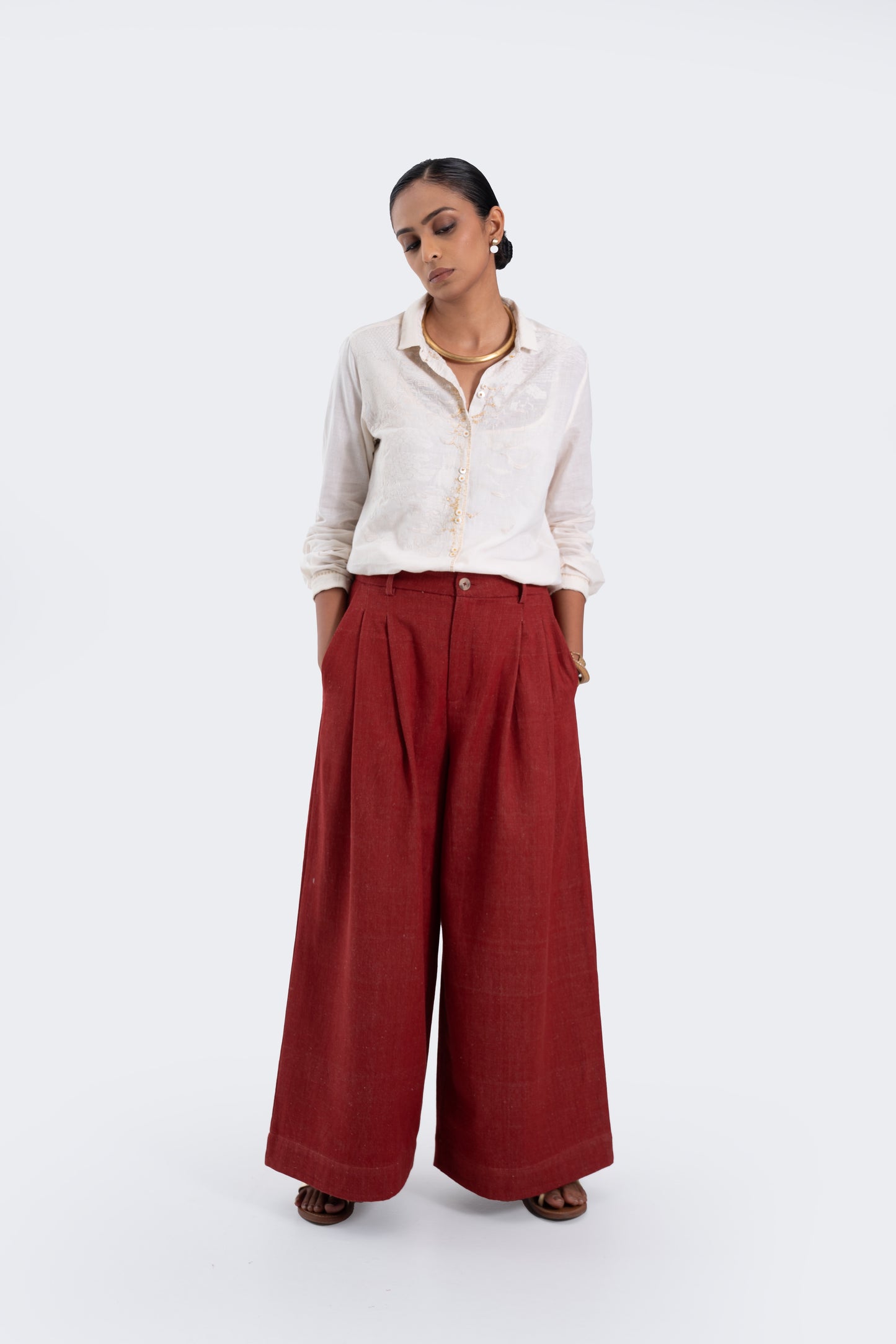 Hand embroidered Organic Cotton Shirt