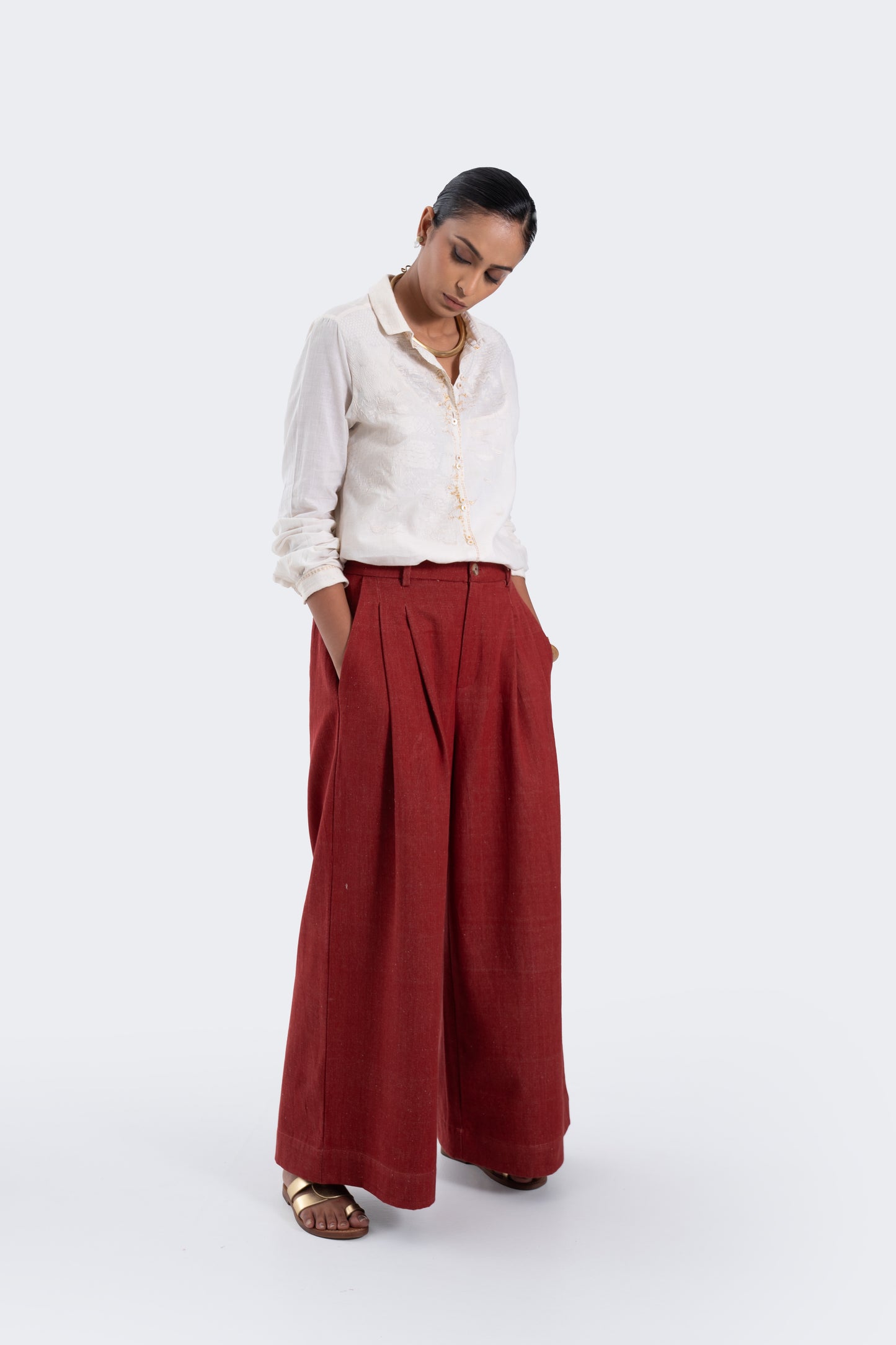 Hand embroidered Organic Cotton Shirt
