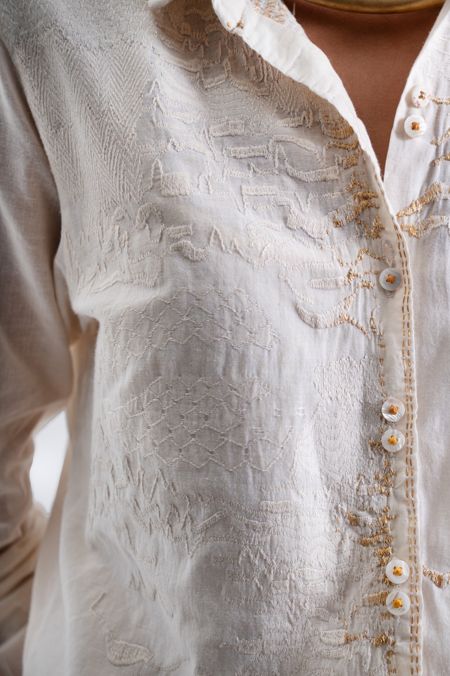 Hand embroidered Organic Cotton Shirt