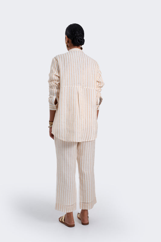 Zari Striped Linen Elegant Shirt