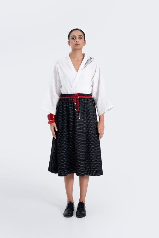 Cotton Mashru A-Line Skirt