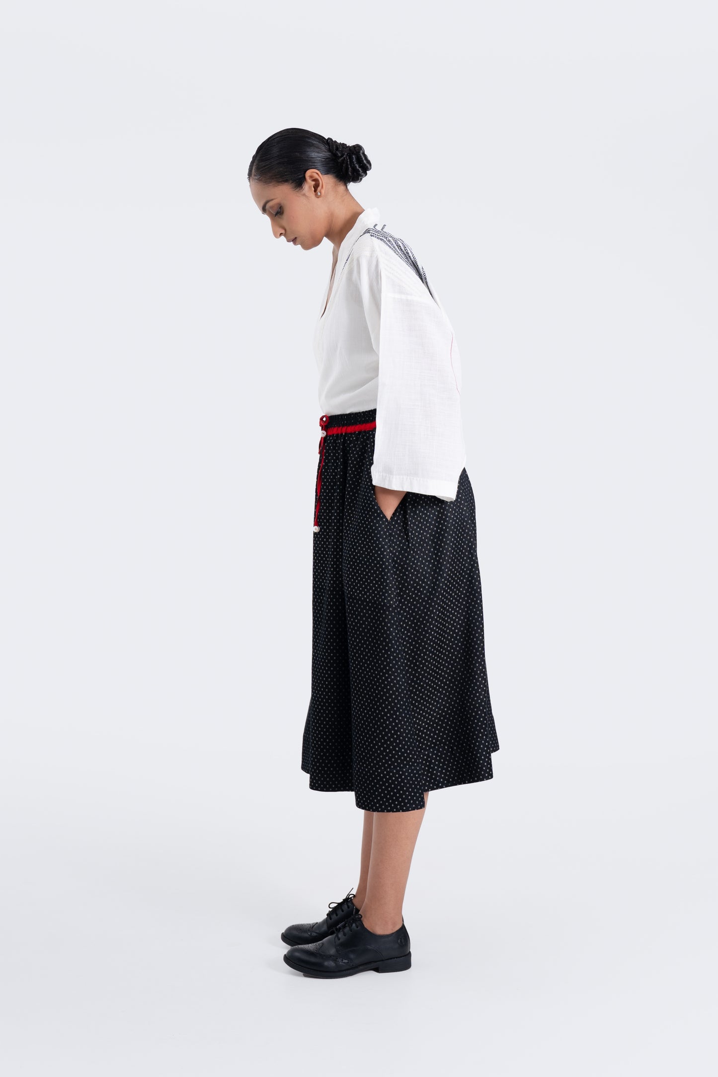 Cotton Mashru A-Line Skirt