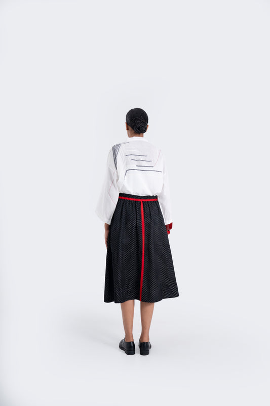 Cotton Mashru A-Line Skirt