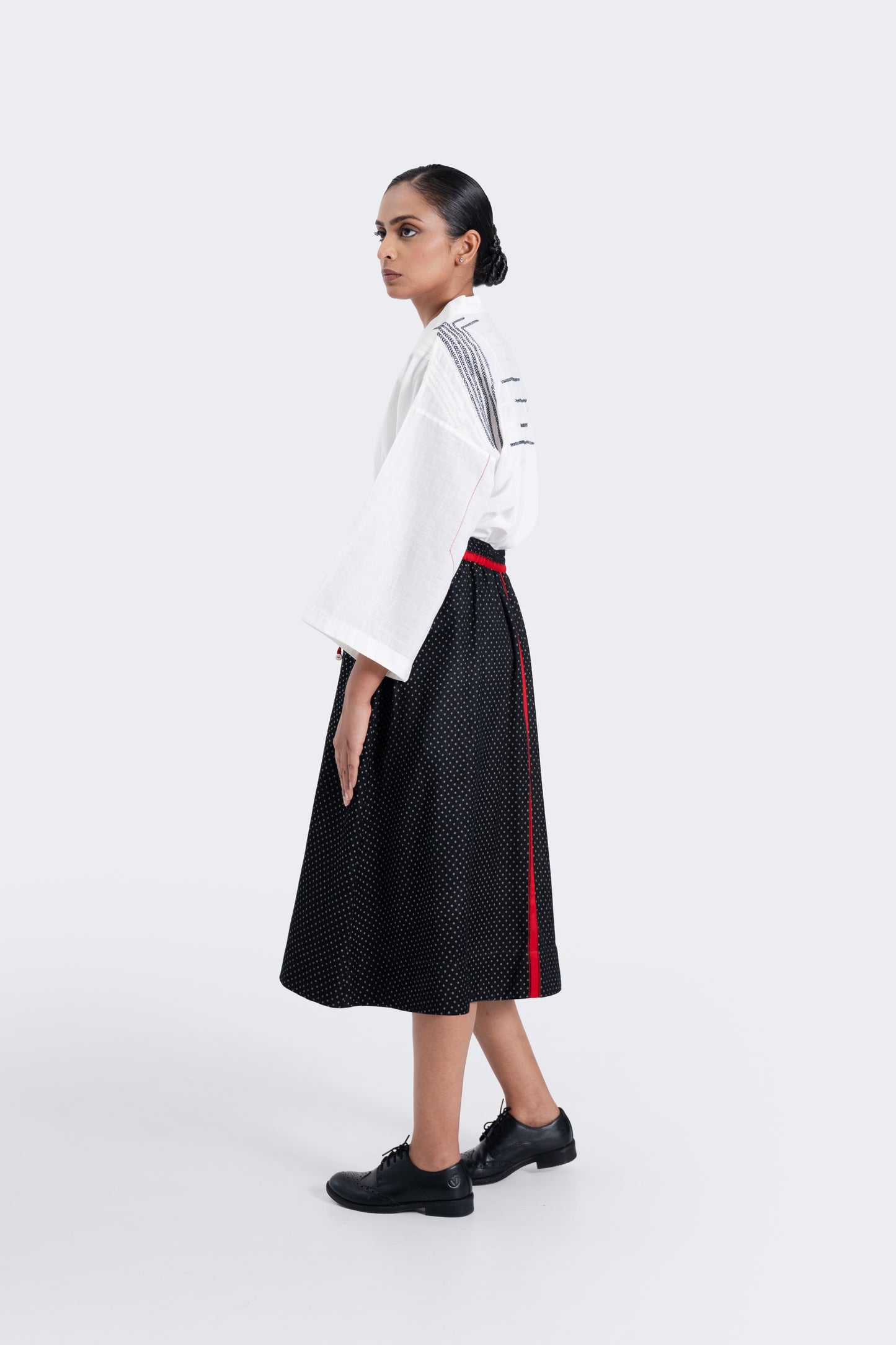 Cotton Mashru A-Line Skirt