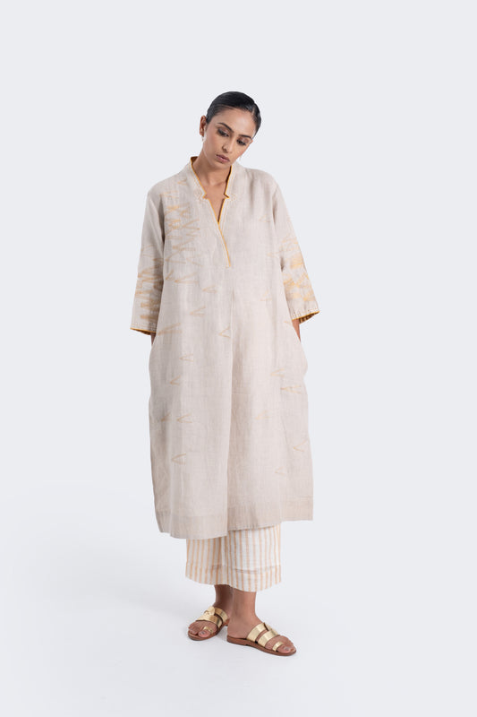Hand Embroidered Linen Modern Tunic