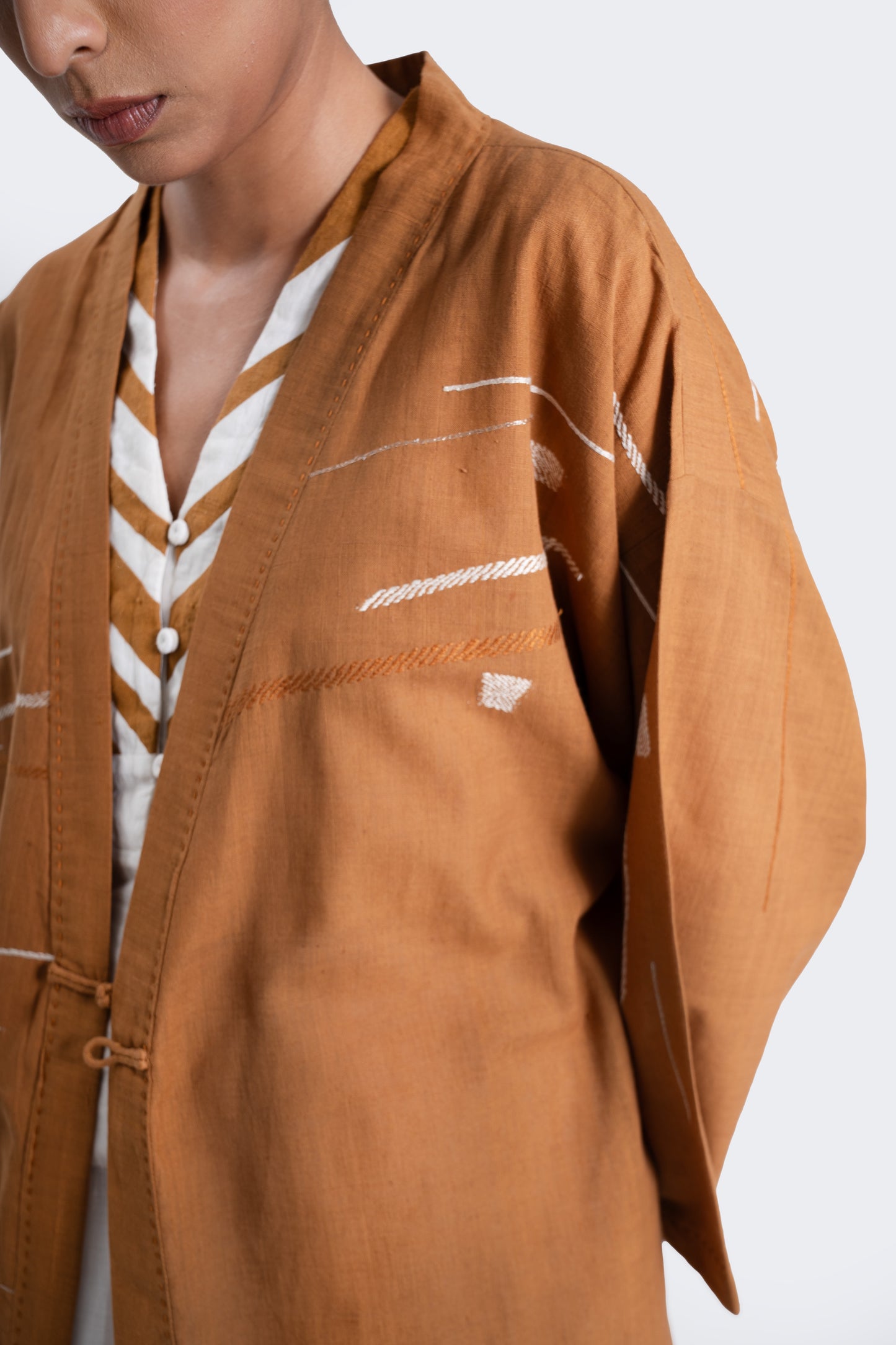 Hand embroidered Sculpt Kimono