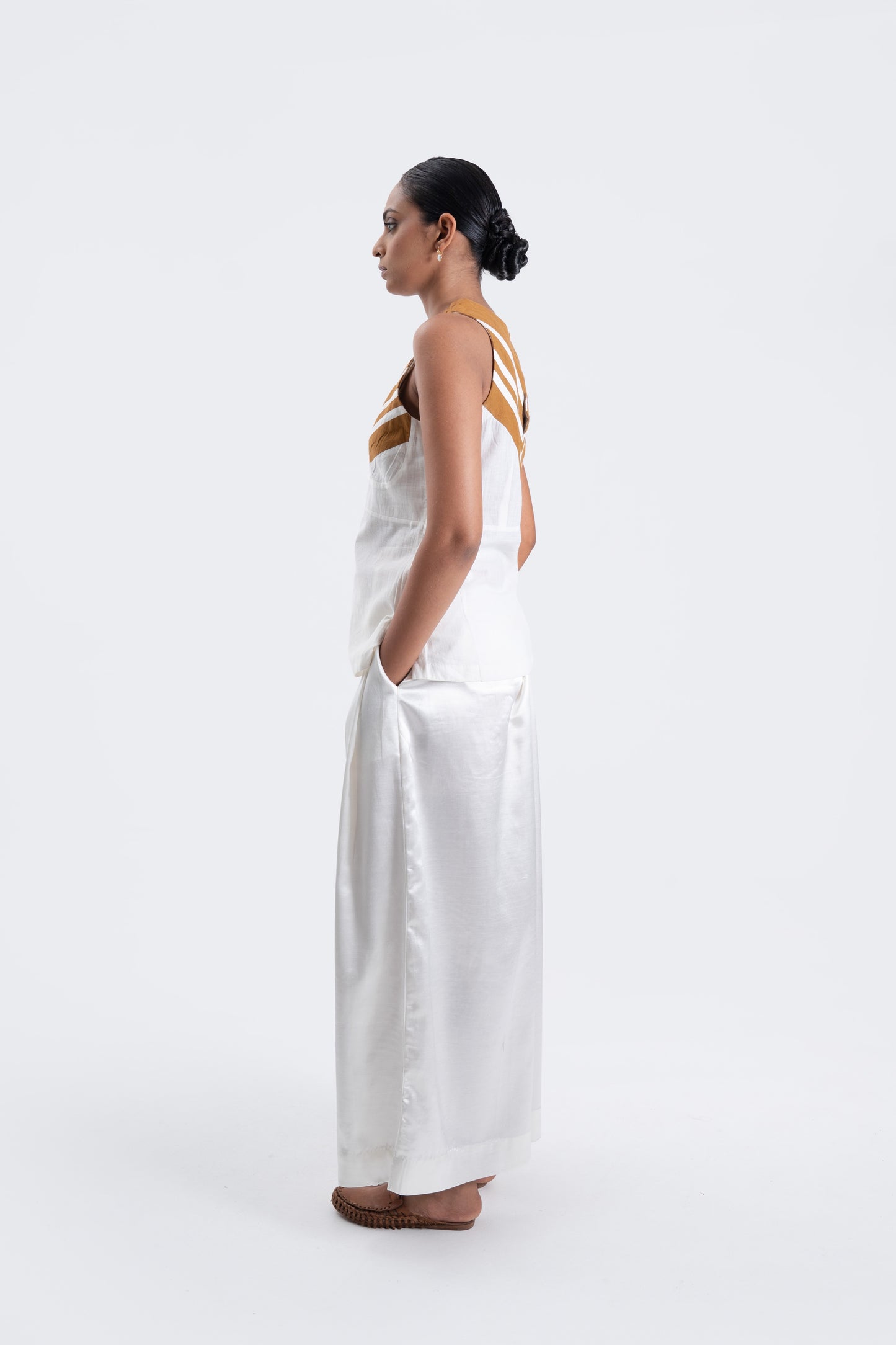 Panelled Cotton Softform Blouse