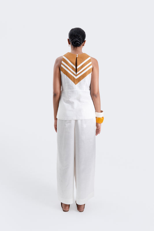 Panelled Cotton Softform Blouse