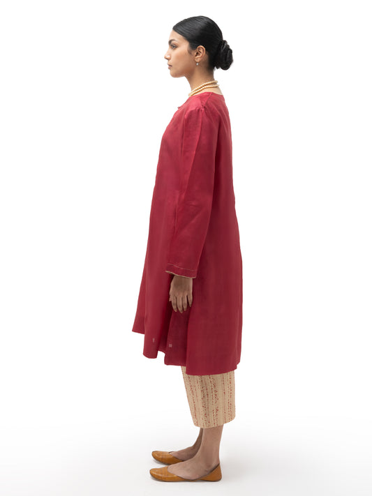 Hand Embroidered Silk Frong Tunic