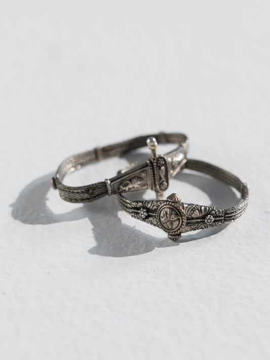 German Silver Handmade Bracelets (Set of Two) – Revived Old Piece