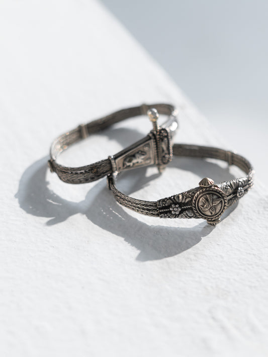 German Silver Handmade Bracelets (Set of Two) – Revived Old Piece