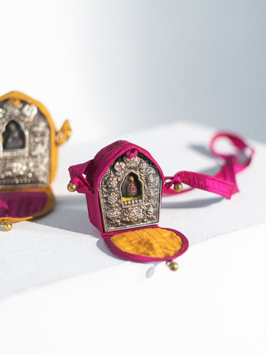 German Silver Travelling Shrine – Small, Revived Old Piece